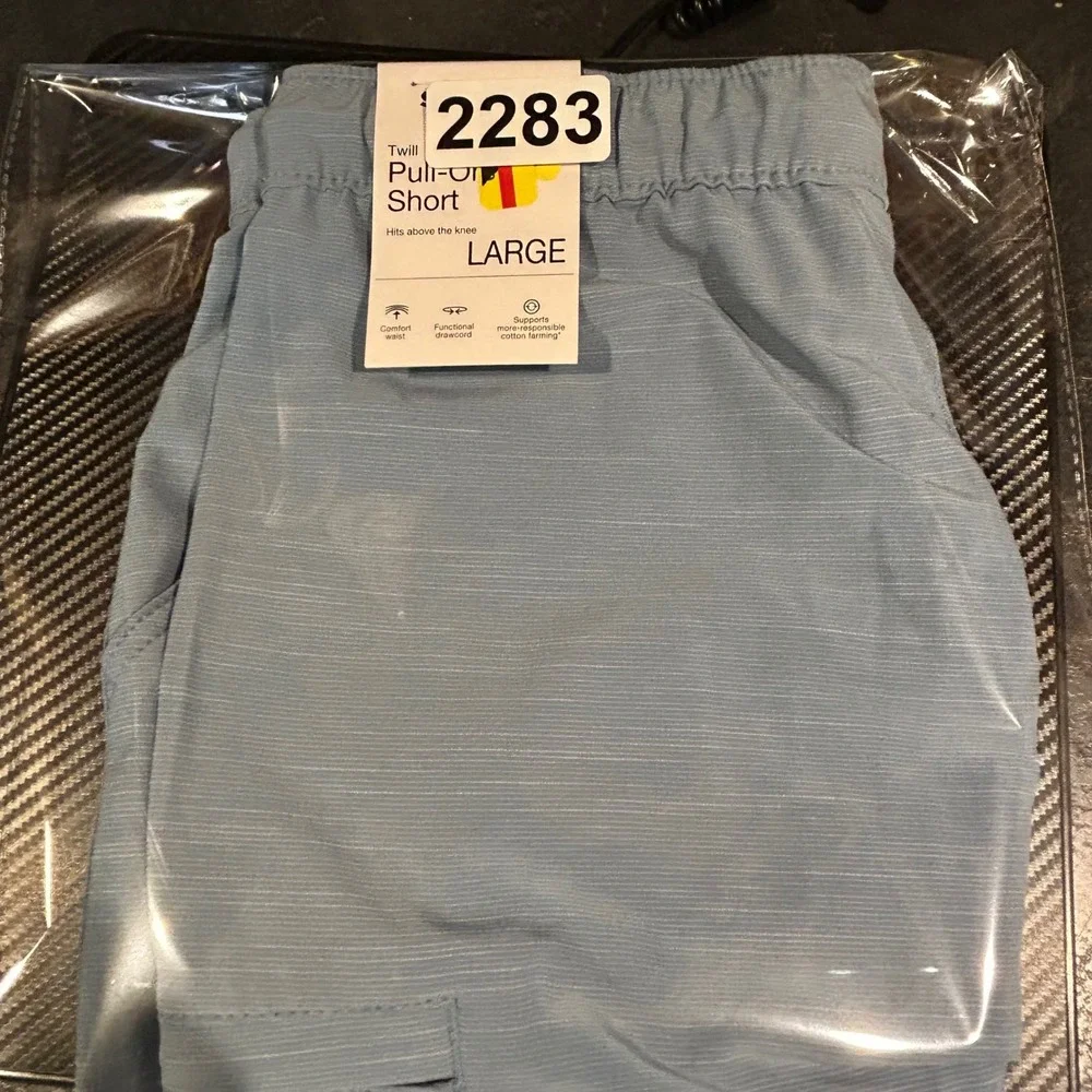 Sonoma Goods For Life Shorts Mens L Lazy Light Blue Hybrid Pull-On Twill Stretch